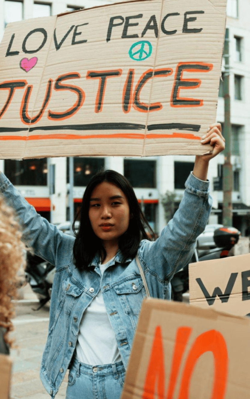 Women helping people in public kitchen