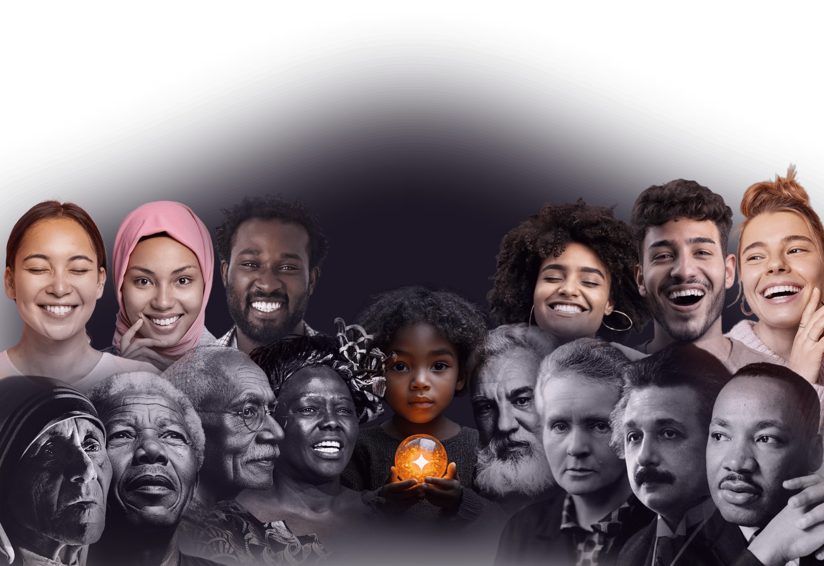 Changer movement represented in combination of historical and present influential individuals